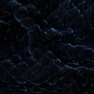 Silk Velvet Quilted Coverlet - Midnight - Queen