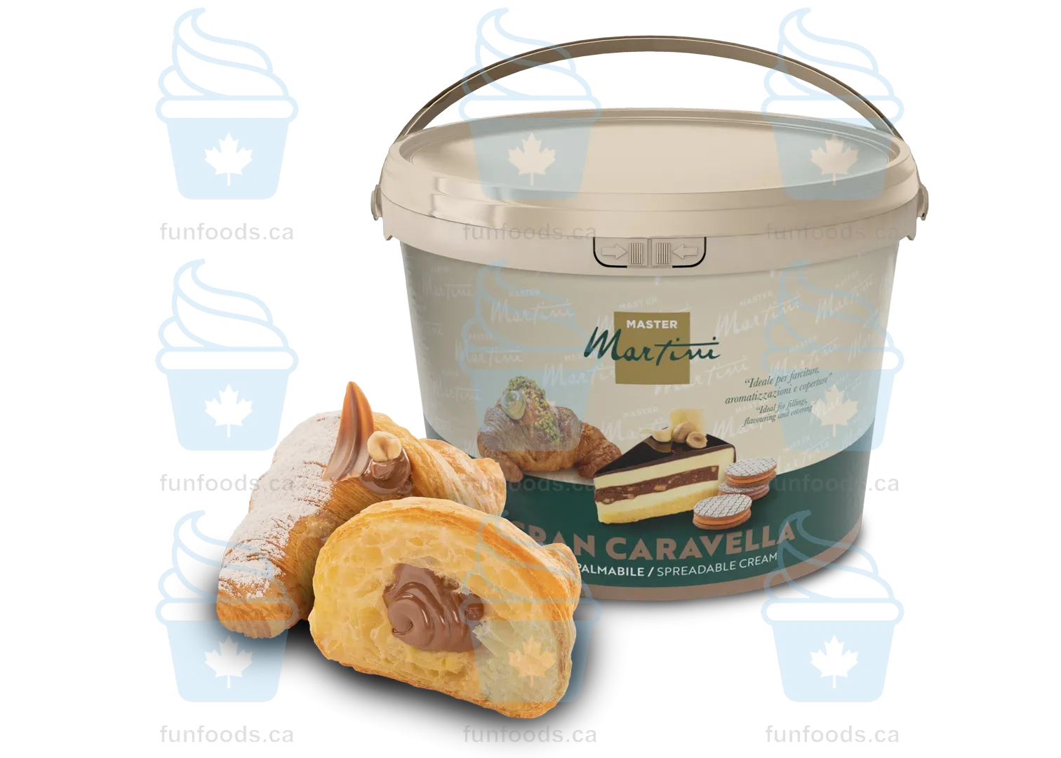 Smooth Hazelnut Filling - 5 KG Bucket - Gran Caravella Nocciola Spreadable Cream - Master Martini Canada