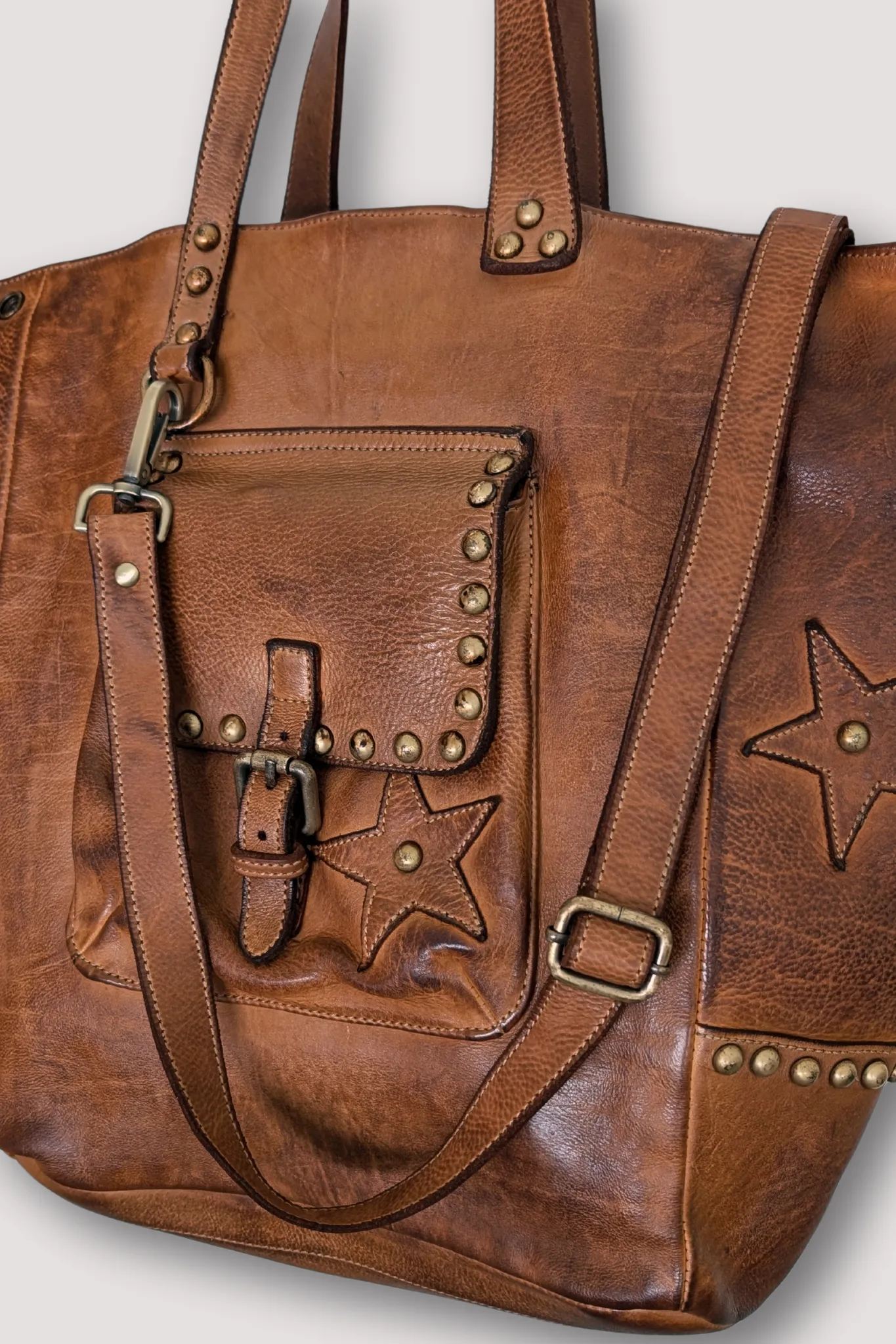 Star Tote - Cognac Rocks