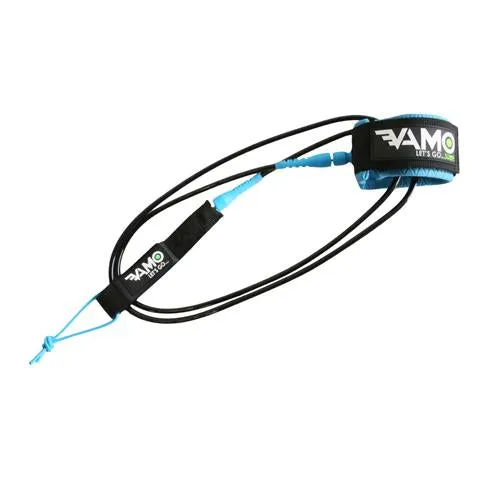 Straight 6' Stubby Surf Leash - Blue