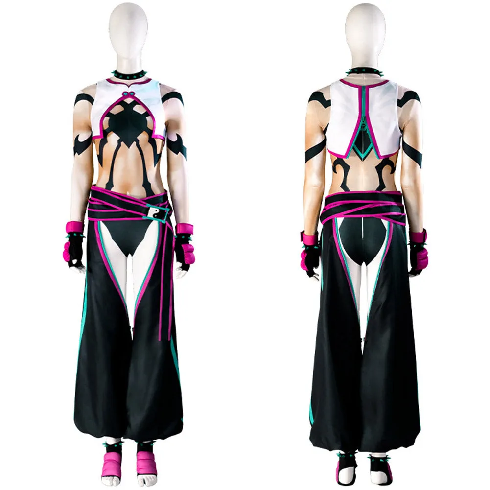 Street Fighter Han Juri Cosplay Costume Outfits Halloween Carnival Suit