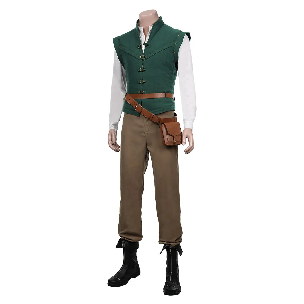 Tangled Halloween Carnival Suit Flynn Rider Cosplay Costume Vest Shirt Outfit