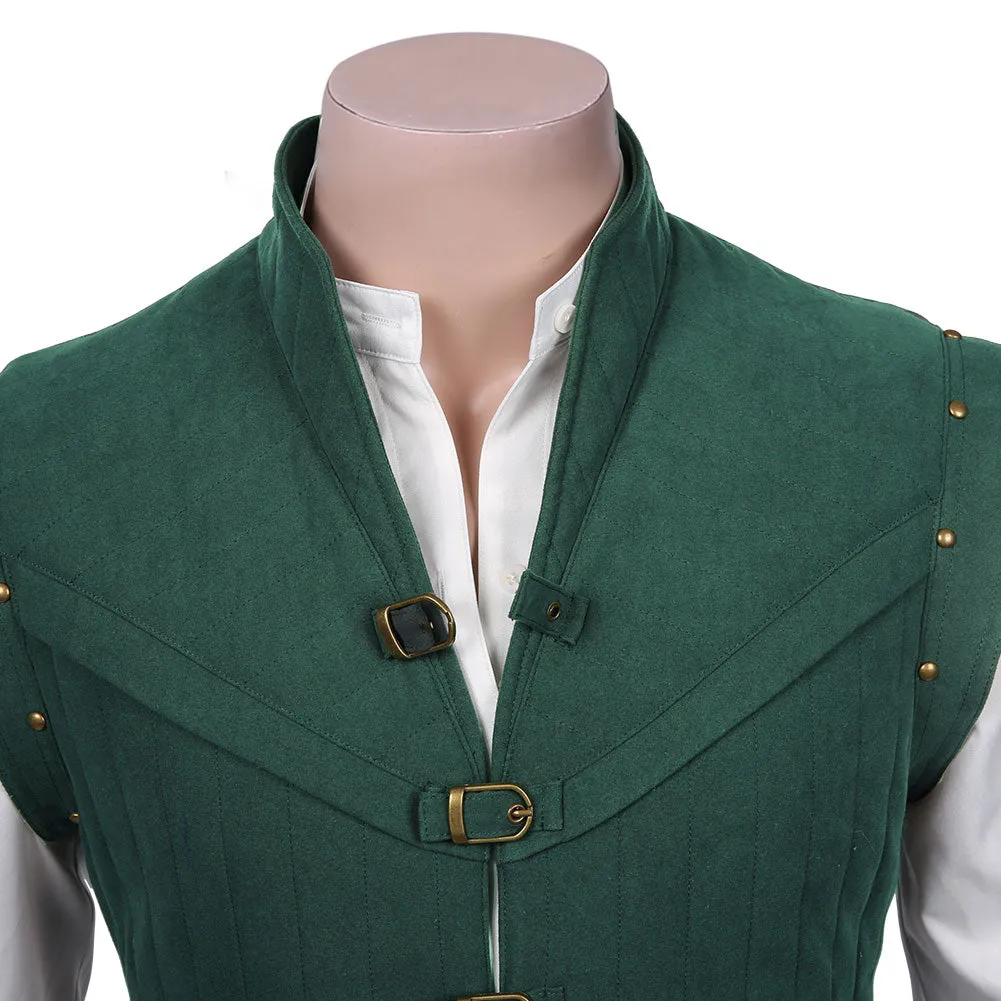 Tangled Halloween Carnival Suit Flynn Rider Cosplay Costume Vest Shirt Outfit