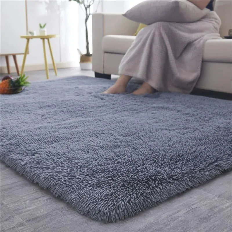 Tapete Liso Soft Felpudo Cinza
