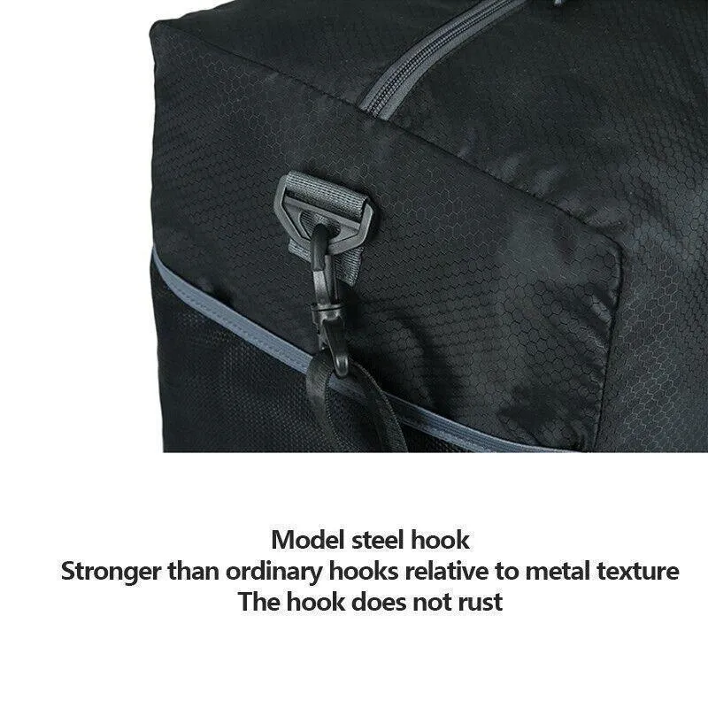 Travel Duffel Bag 1PC 66*28*36cm 66L Black Waterproof
