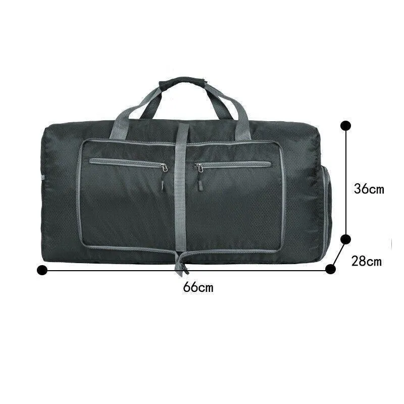 Travel Duffel Bag 1PC 66*28*36cm 66L Black Waterproof