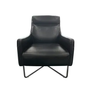 Trento Chair - Urban Sofa Black Leather