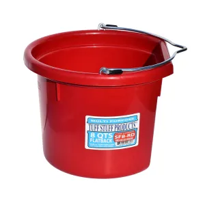 Tuff Stuff Flat Back Bucket 8 qts (Red)