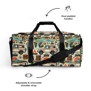 Vintage Bronco Adventure Duffel - Travel & Gym Bag