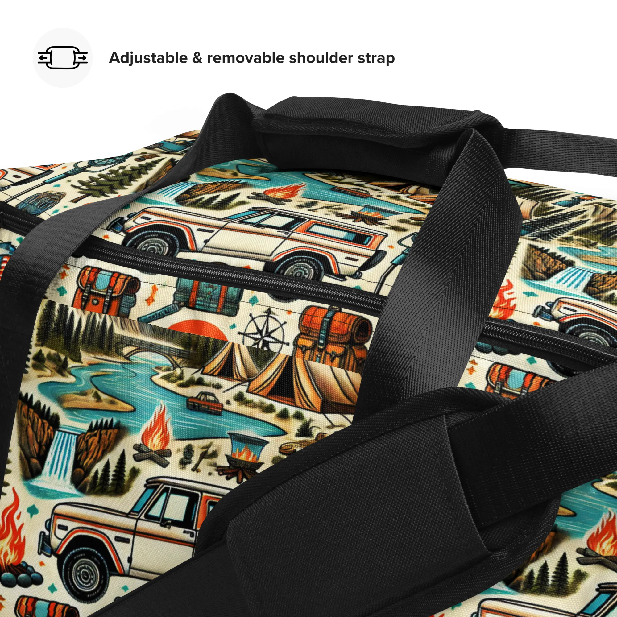 Vintage Bronco Adventure Duffel - Travel & Gym Bag