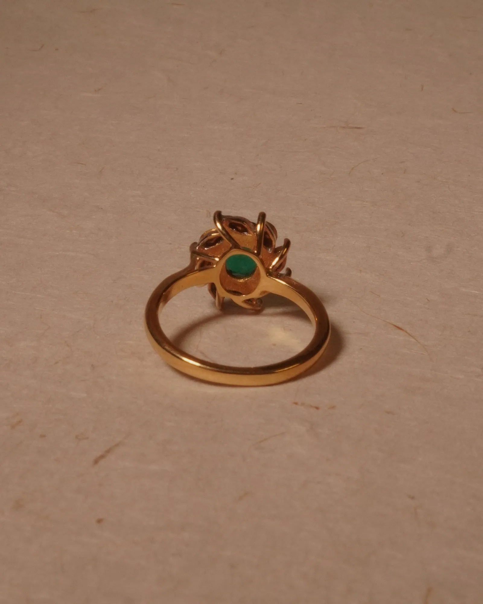 Vintage Emerald Oval Cocktail Ring (sz 6.25)