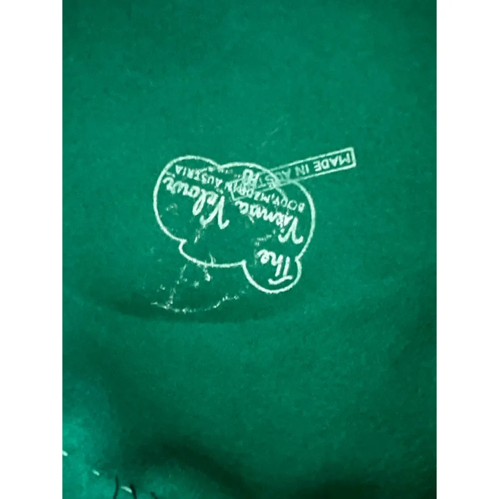 Vintage Lazarus  Bucket Hat 50s Emerald Green Velour Sweeping Feather Church O/S