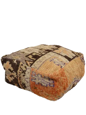 Vintage Sidi Mokhtar Pouf - Earthy Symbols