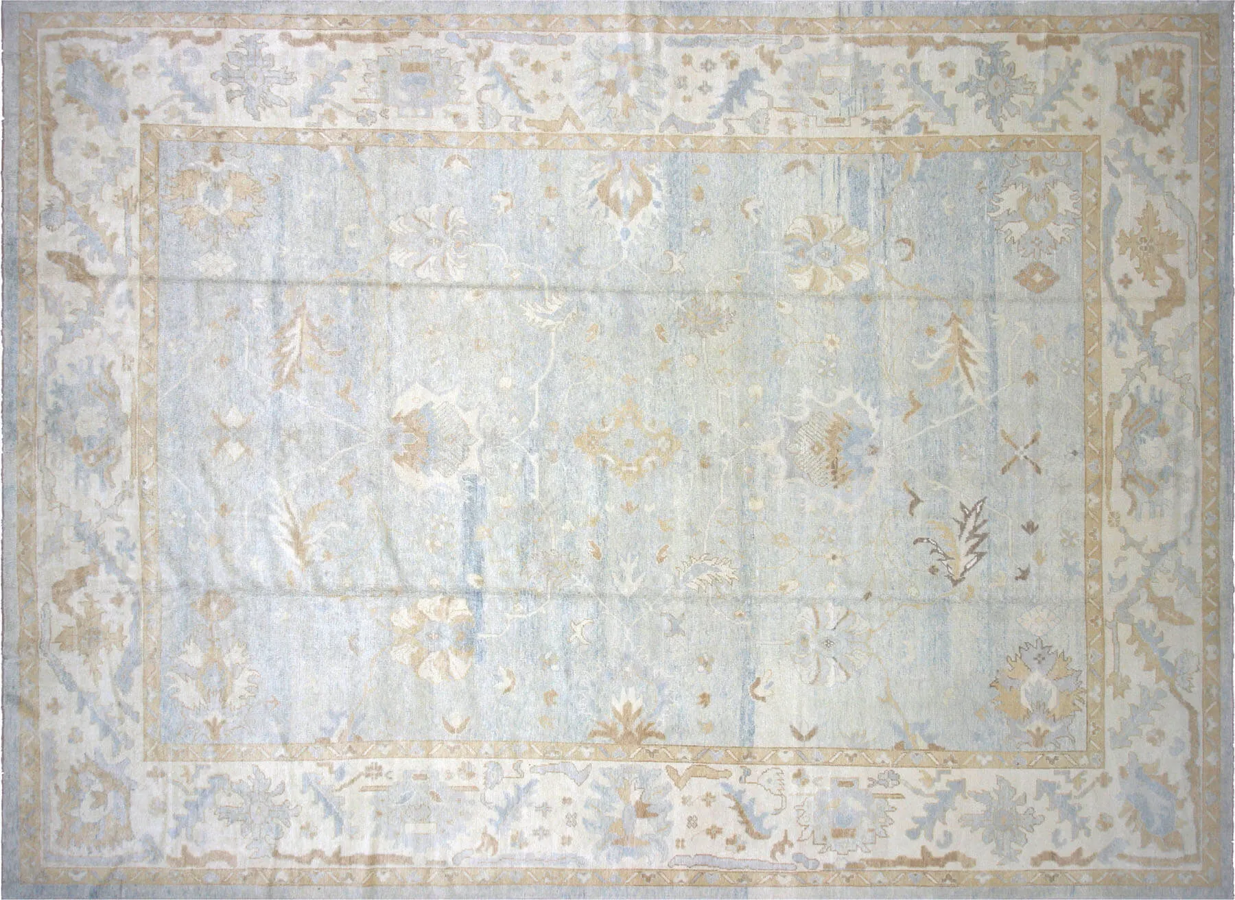 Vintage Turkish Oushak Rug - 12'10" x 17'3"