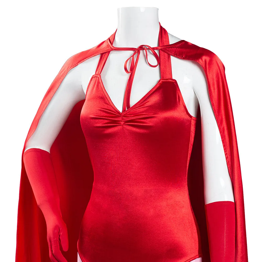Wanda Vision Scarlet Witch Women Jumpsuit Outfit Wanda Maximoff Halloween Carnival Suit Cosplay Costume