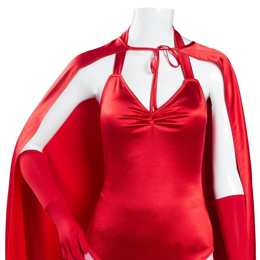 Wanda Vision Scarlet Witch Women Jumpsuit Outfit Wanda Maximoff Halloween Carnival Suit Cosplay Costume
