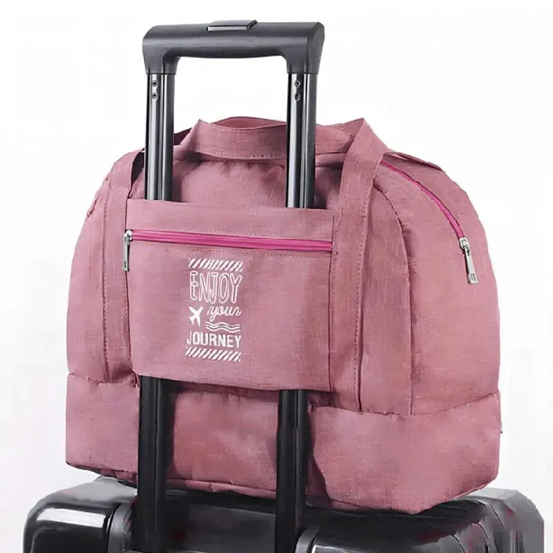 Waterproof Nylon Duffel Bag – Foldable Travel Suitcase with Large Capacity for Men & Women