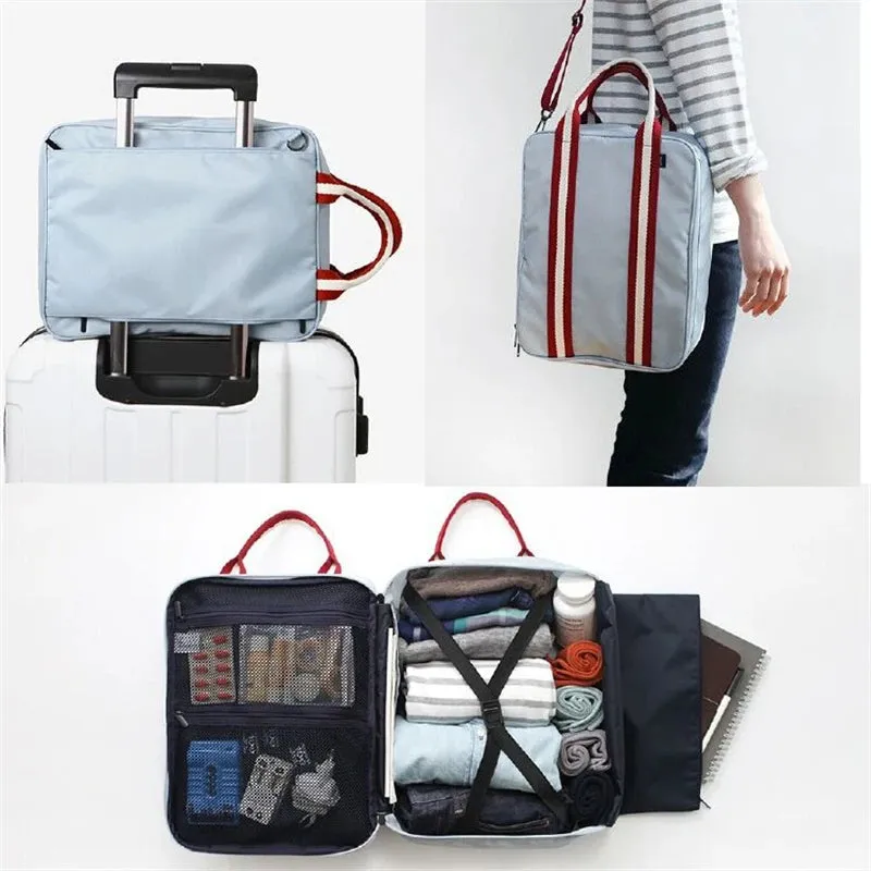Waterproof Nylon Duffel Bag – Foldable Travel Suitcase with Large Capacity for Men & Women