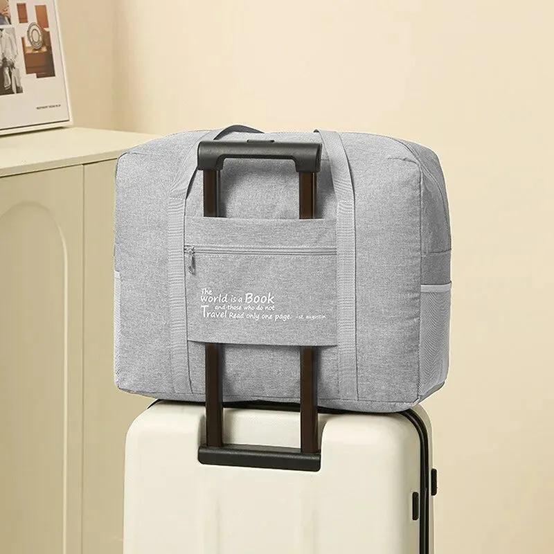 Waterproof Nylon Duffel Bag – Foldable Travel Suitcase with Large Capacity for Men & Women
