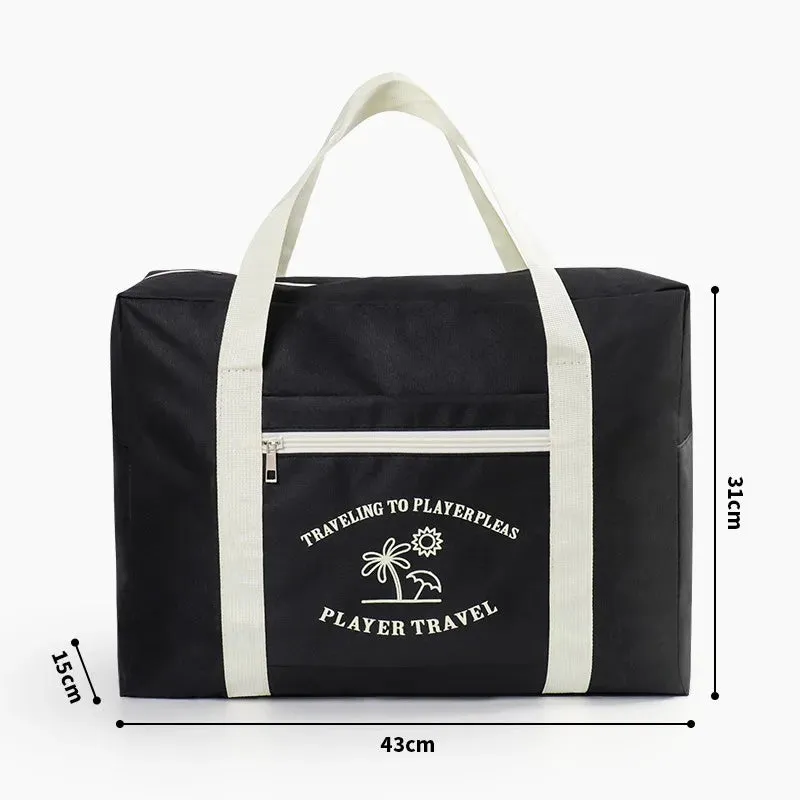 Waterproof Nylon Duffel Bag – Foldable Travel Suitcase with Large Capacity for Men & Women