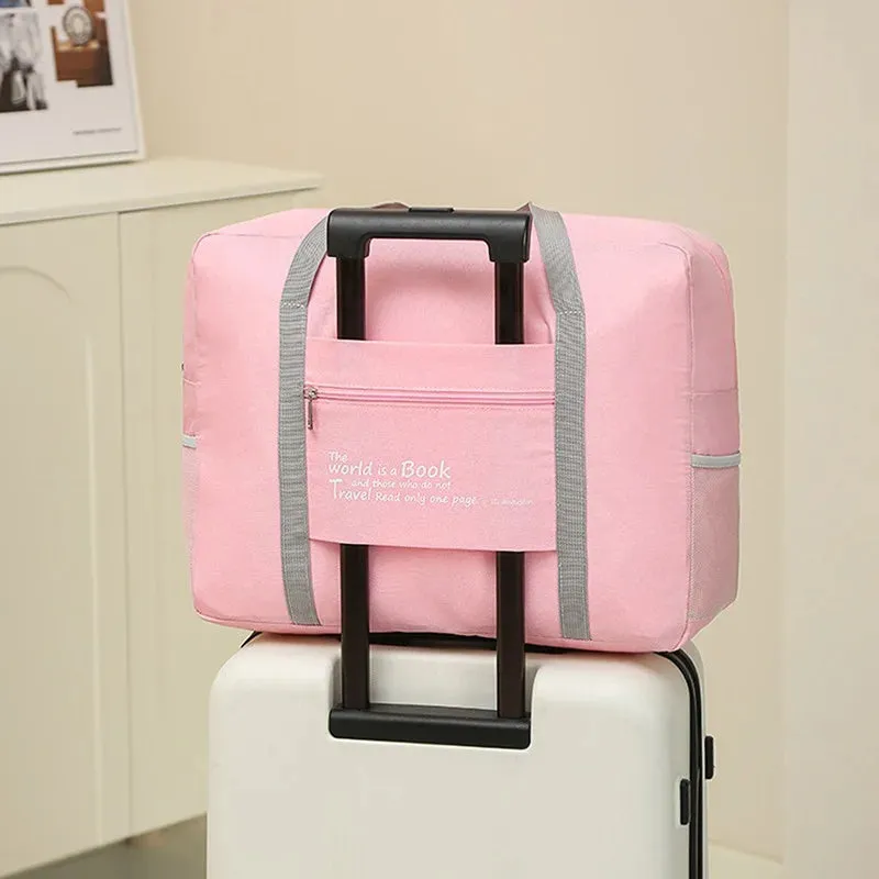 Waterproof Nylon Duffel Bag – Foldable Travel Suitcase with Large Capacity for Men & Women